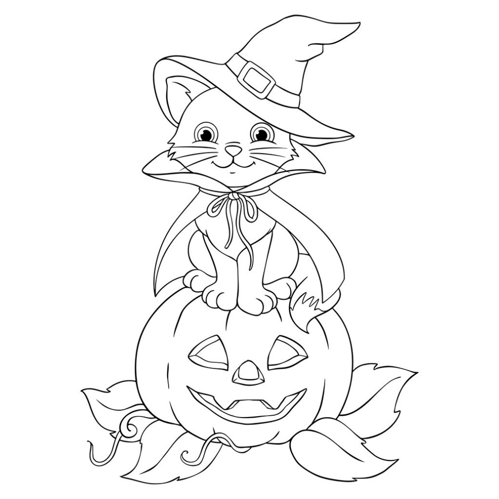 halloween-cat-coloring-pages-for-kids-8446179-vector-art-at-vecteezy