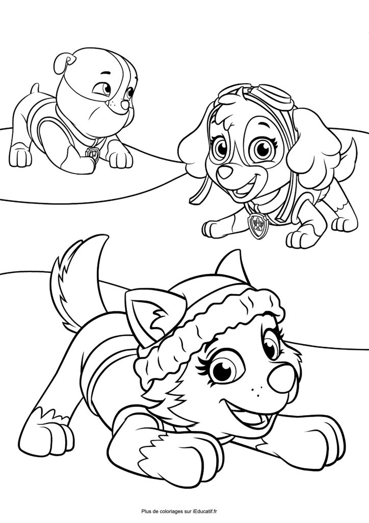 paw patrol everest coloring pages to print