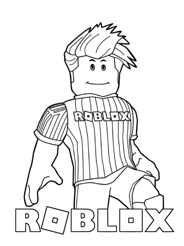 Roblox Character Wearing A Suit Coloring Page (Beautiful Drawing)