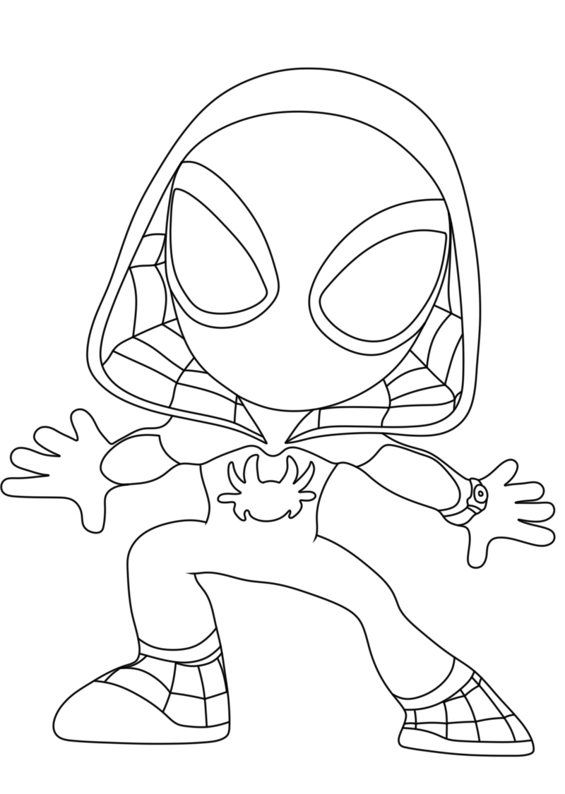 Ghost Spider Coloring Page (Spidey)