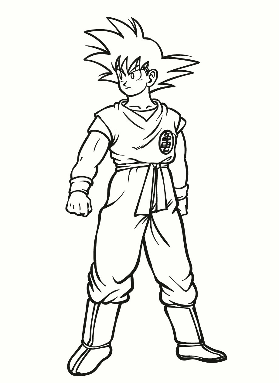 Goku Dragon Ball Z Coloring Page
