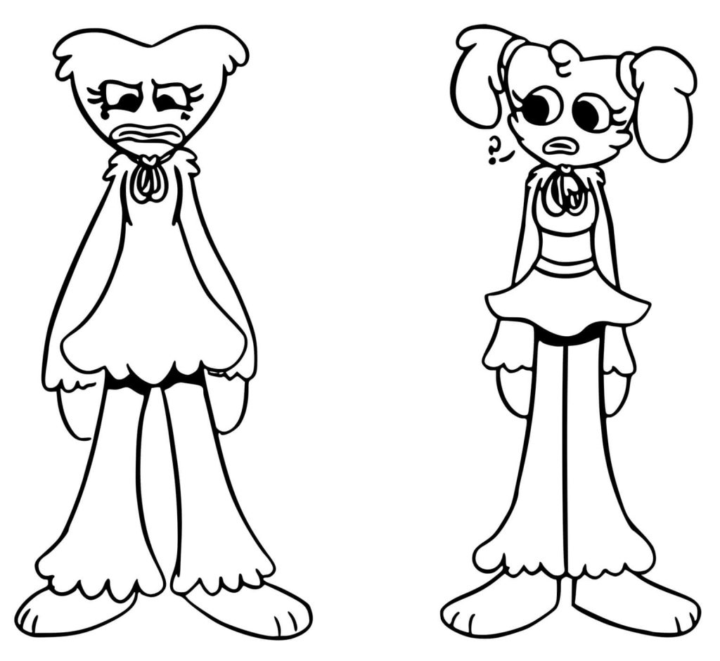 Daisy Poppy Playtime Coloring Page