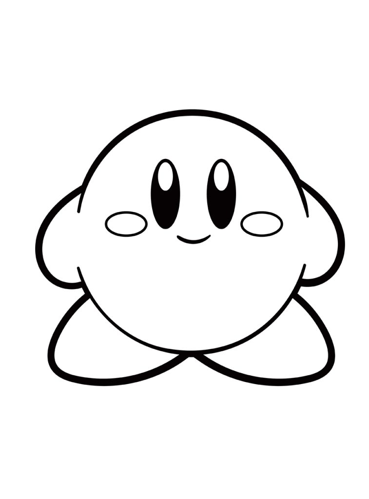 Cute Kirby Coloring Page