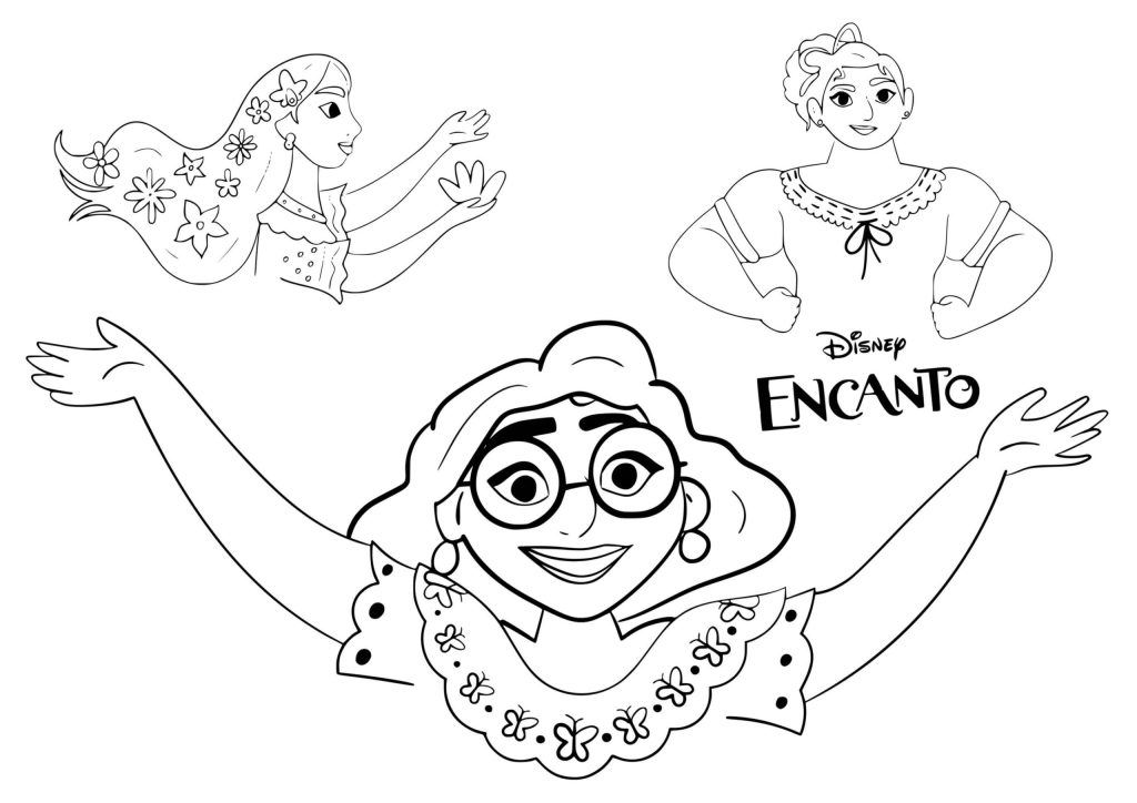 Encanto Mirabel Sitting Coloring Pages