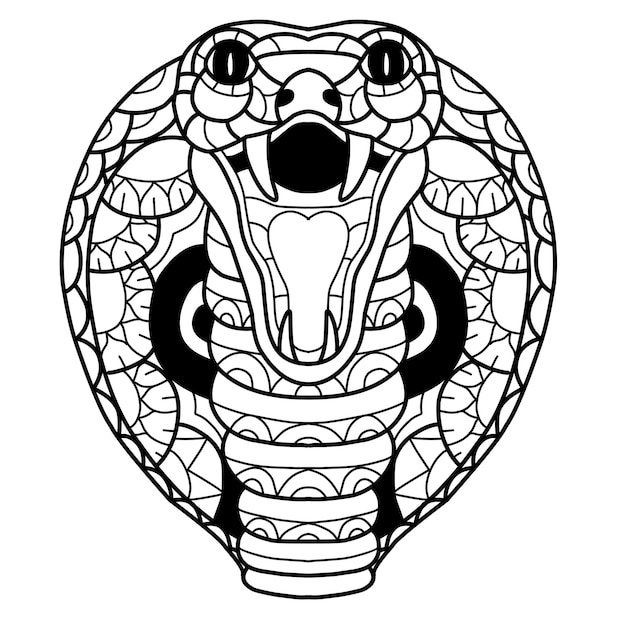realistic snake coloring page
