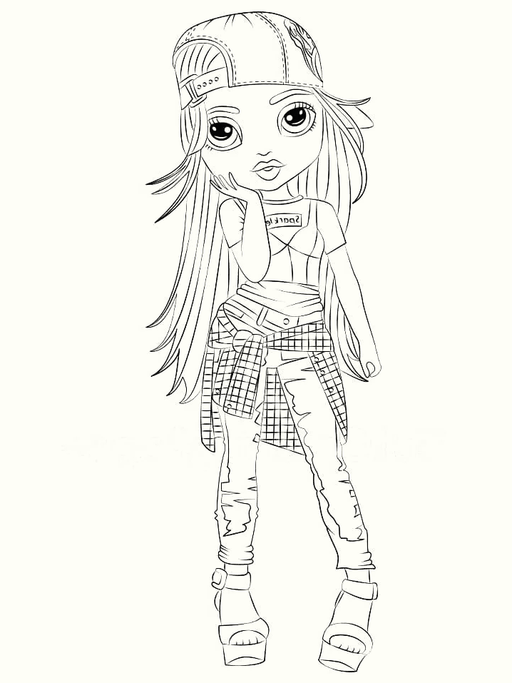 Ruby Anderson - Rainbow High Coloring Page