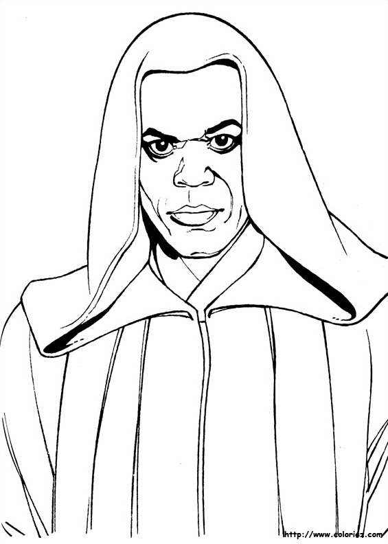Star Wars - Mace Windu Coloring Pages