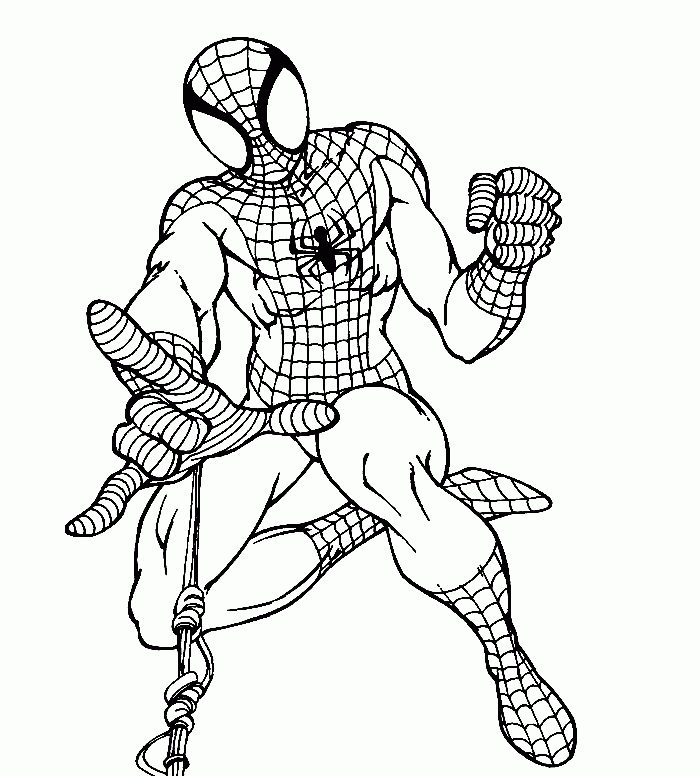 easy spiderman coloring pages for kids